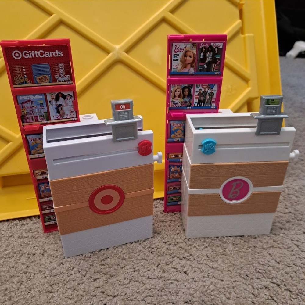 Barbie Target Grocery Store Checkout Counter Playset Lot Moving Conveyor Belt